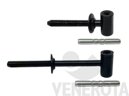 Immagine di Cardine filettato a muro in acciaio con perno a sfilar...