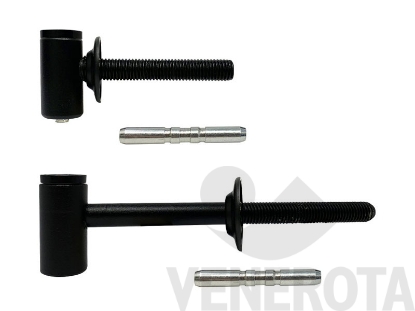 Immagine di Cardine filettato a muro in acciaio con perno a sfilar...