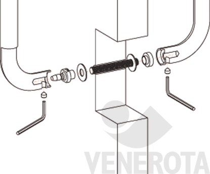 Immagine di Kit di fissaggio accoppiato PA per porte legno e vetro...