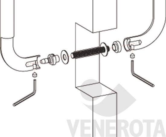 Immagine big Immagine di Kit di fissaggio accoppiato PA per porte legno e...