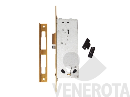 Immagine di Serratura elettrica a cilindro bordo quadro - frontale...