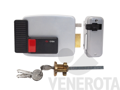 Immagine di Serratura elettrica ad applicare a cilindro con pulsan...