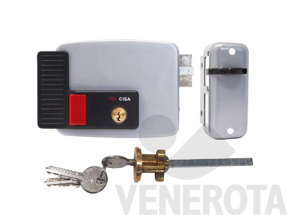 Immagine di Serratura elettrica ad applicare a cilindro con pulsan...