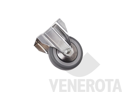 Immagine di Ruota fissa con attacco a piastra Futura Cromata Derby...