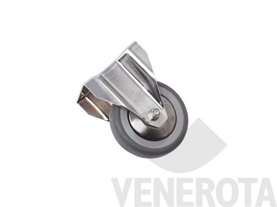 Immagine big Immagine di Ruota fissa con attacco a piastra Futura Cromata...