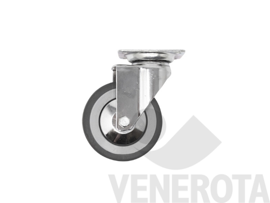 Immagine big Immagine di Ruota girevole con attacco a piastra Futura Crom...