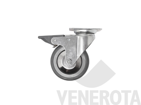 Immagine big Immagine di Ruota girevole con attacco a piastra e freno Fut...