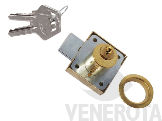 Immagine big Immagine di Serratura ad applicare orizzontale a cilindro Me...