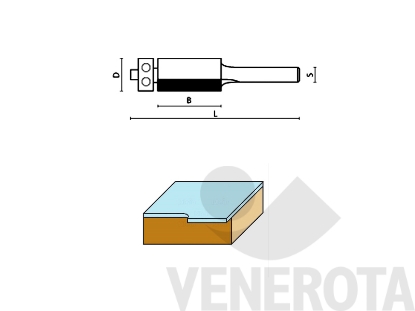Immagine di Fresa HW a taglienti diritti assiali con cuscinetto A1...