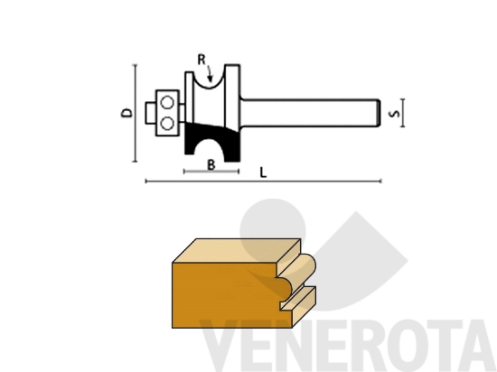 Immagine big Immagine di Fresa HW per decorazioni con cuscinetto A137 gam...