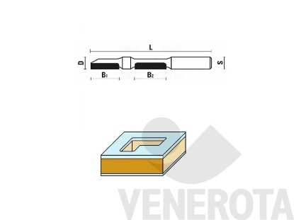 Immagine di Fresa HW per asole a doppio tagliente art. A106 gambo ...