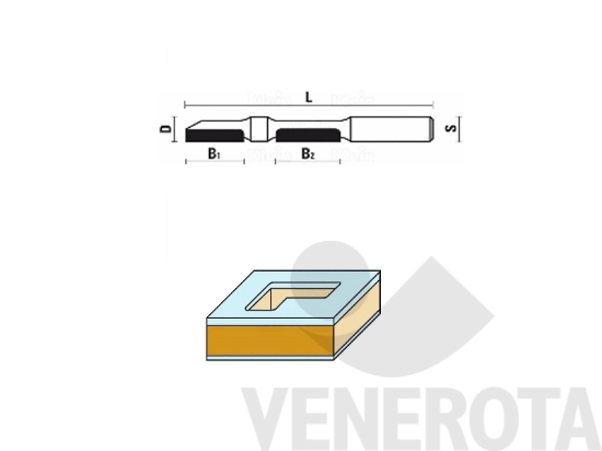 Immagine big Immagine di Fresa HW per asole a doppio tagliente art. A106 ...