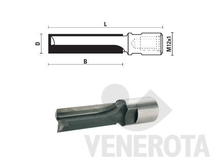 Immagine di Punta HW per elettrofresatrici art. F104 attacco M12 Klein