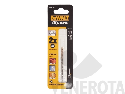 Immagine di Punta Extreme per muratura a 3 taglienti DeWALT 