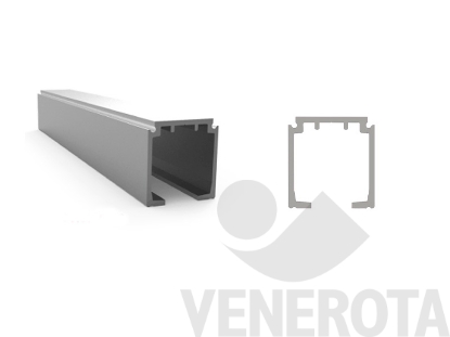 Immagine di Binario forato in alluminio anodizzato Ternoscorrevoli...