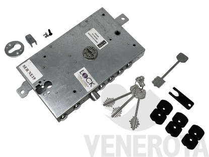 Immagine di Serratura triplice ad applicare a doppia mappa e cilin...