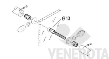 Immagine di Kit di fissaggio accoppiato per porte vetro PBA