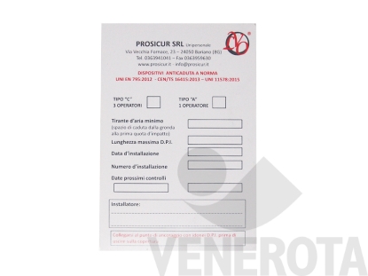 Immagine di Targhetta identificativa sotto tegola orobico