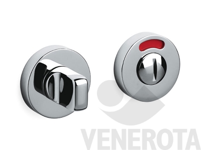 Immagine di Coppia bocchette tonde Verona V per porte WC con chiav...