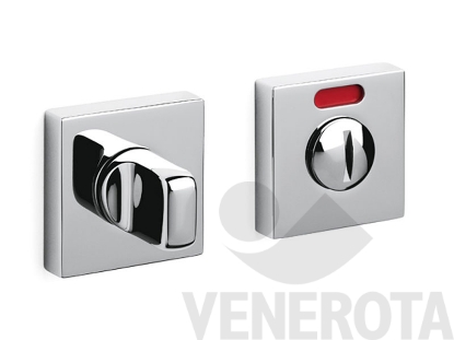 Immagine di Coppia bocchette quadre Verona Q per porte WC con chia...