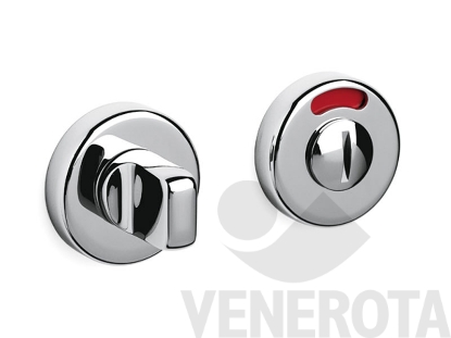 Immagine di Coppia bocchette tonde Verona R per porte WC con chiav...