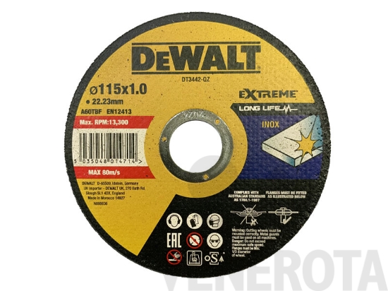 Immagine big Immagine di Disco taglio acciaio inox standard DeWALT DT3442...