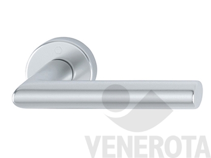 Immagine di Maniglia Amsterdam in alluminio con rosetta tonda Hoppe