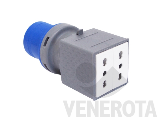Immagine big Immagine di Adattatore industriale spina 2P+E 16A 230V CEE -...