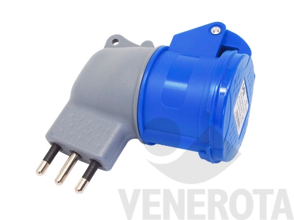 Immagine di Adattatore industriale spina 2P+E 16A Pett. Civile 16A...