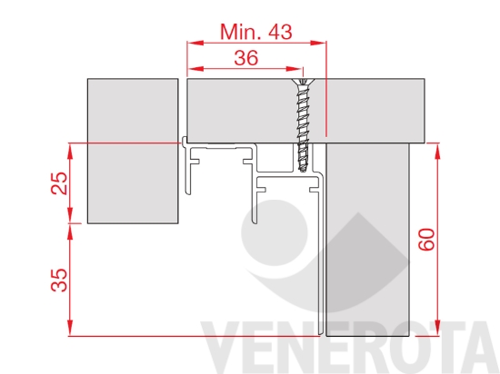 Immagine big Immagine di Binario inferiore Comfort 1936 Ternoscorrevoli