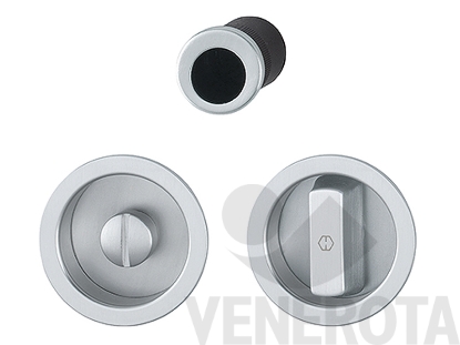 Immagine di Kit Spazio 2 tondo in alluminio con nottolino per port...