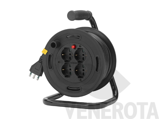 Immagine big Immagine di Avvolgicavo 16A 4 uscite universali 15 metri Vim...