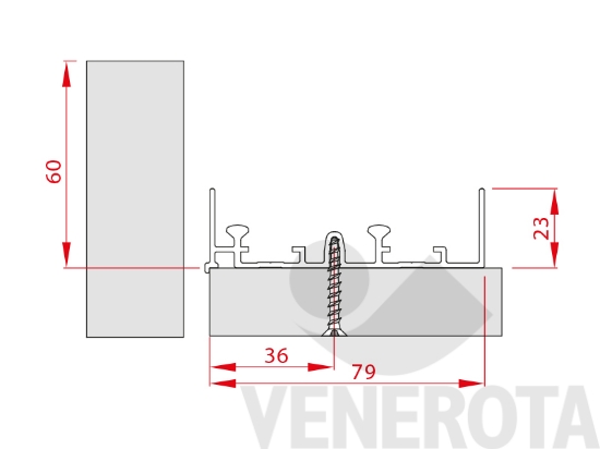 Immagine big Immagine di Binario superiore Comfort 2960 Ternoscorrevoli