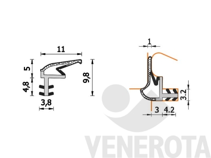 Immagine di Guarnizione A 261 ESP BOB Roverplastik