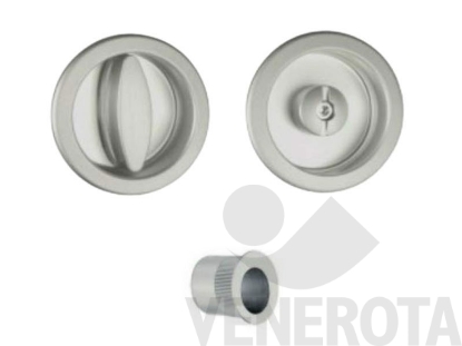 Immagine di Kit Scivola Q tondo con nottolino per porta scorrevole AGB