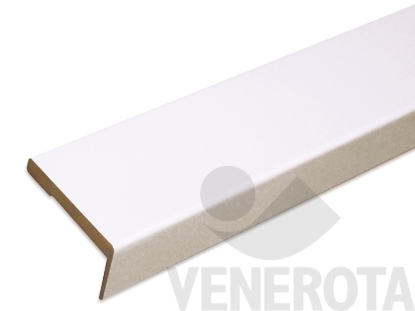 Immagine di Coprifilo laminatino bianco 85x10 mm con aletta maggio...