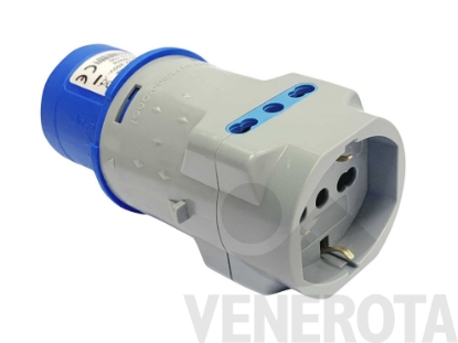 Immagine di Adattatore industriale spina 2P E 16A 230 CEE - Presa ...