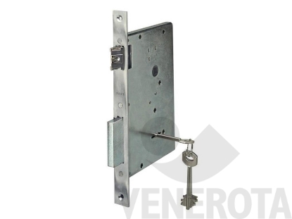 Immagine di Serratura a doppia mappa bordo quadro - frontale 22 mm...