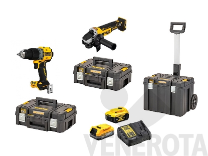 Immagine di Kit trapano avvitatore + smerigliatrice XR 18V DeWALT ...