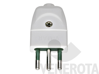 Immagine di Spina civile per mobili 2P+T 10A  S11 assiale Vimar