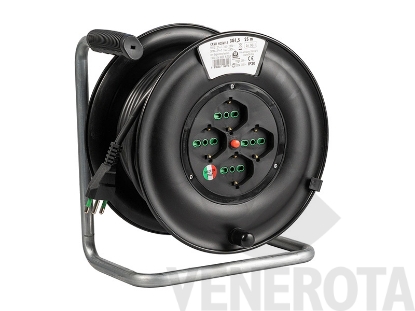 Immagine di Avvolgicavo 16A 4 uscite universali 25 metri Fanton