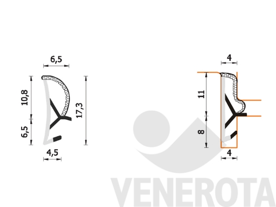 Immagine big Immagine di Guarnizione A 254 ESP BOB Roverplastik