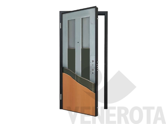 Immagine big Immagine di Porta blindata doppio cilindro con telaio nero S...