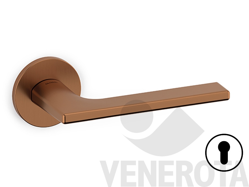 immagine 3 di Immagine di Maniglia Lotus con rosetta tonda bassa Olivari