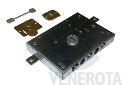 Immagine di Serratura triplice ad applicare a doppia mappa senza s...