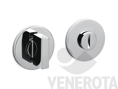 Immagine di Coppia bocchette tonde basse Space per porte WC con ch...
